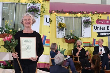 Bild rechts: Interview SabineFrank(li), KatjaRichter, Steffen Wittkowske